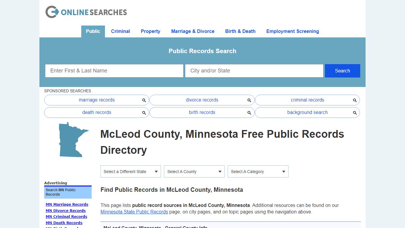 McLeod County, Minnesota Public Records Directory